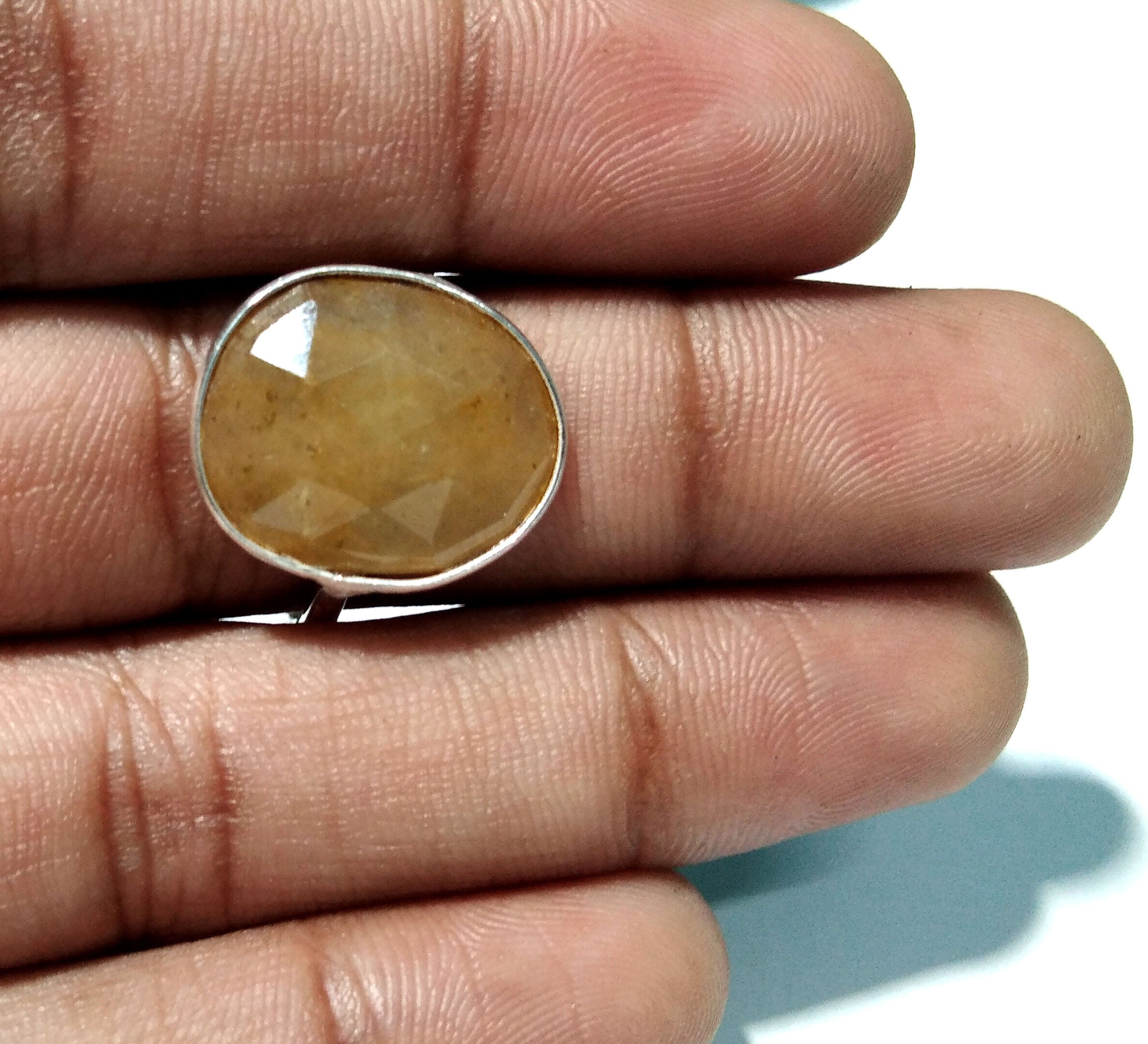 Natural Yellow Sapphire Stone Ring, 925 Solid Starling Silver Ring, Handmade Bezel Ring, Top Color Yellow Sapphire Gift Ring, Birthday Ring